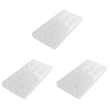 3X 3D Chocolate Mold Homemade Square Chocolate Diy Pastry Tools Polycarbonate Chocolate Moulds