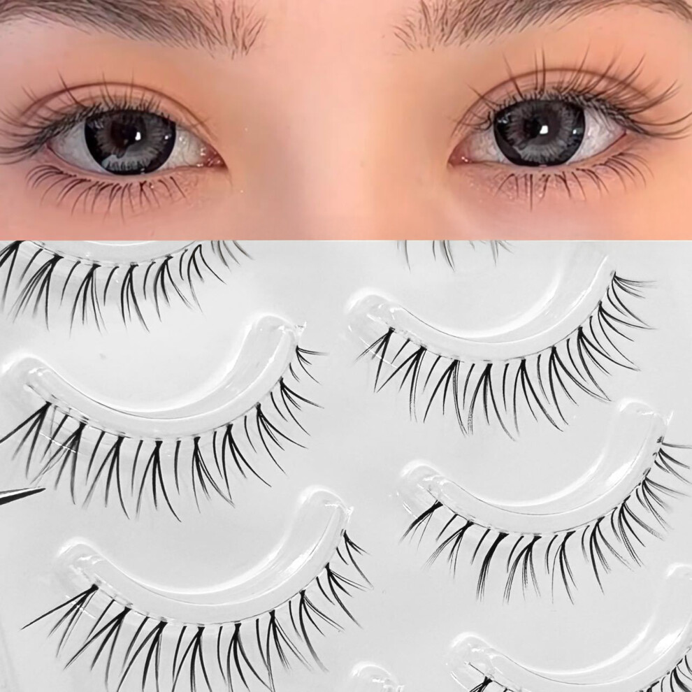 Creation-3C Party False Eyelashes, Thick & Clear Band, Cosplay