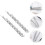 Rhinestone Bobby Pins Clear Crystal Metal 4-Pack Silver 6