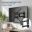 Wall Bracket Mount 26-55 Inch Screens Tilts Swivels Extends Retracts - Black 8