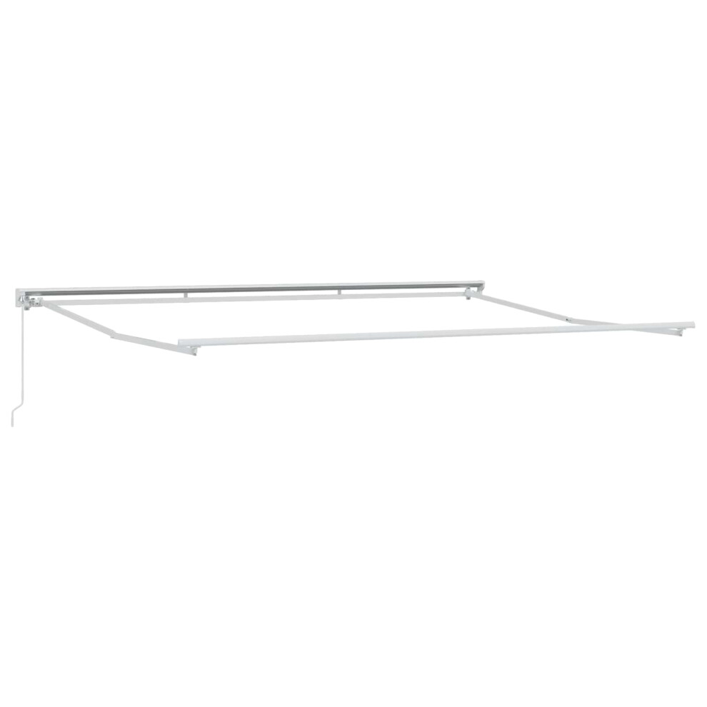 Vidaxl Manual Retractable Awning Anthracite And White 4.5 X 3.5 M