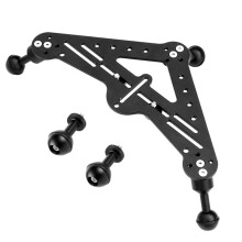 Tacka do Nurkowania TróJkąT Wideo Stabilizator Gimbal Statyw SLR Aparat do Fotografii Podwodnej Podstawa Stojaka na Lampę