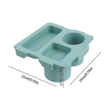 (Blue) Outdoor Storage Rack Capacity Snack Container Tray With Cup Holder Multiple Compartments For Bogg Bag Easy To For On-the-go