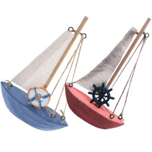2St Mediterrane Zeilbootfiguren Voor Woontafel En Werkplek