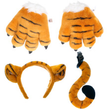 1Set Tijger Cosplay Set Met Haarband En Voor Feest