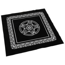 1Zwarte Pentagram Altaar Lap Decoratieve Tarot Tafelkleed Voor