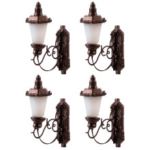 4St Mini Wandlamp Model ABS Voor Mini Huis Sfeerverlichting