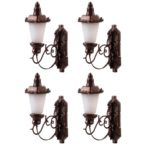 4St Mini Wandlamp Model ABS Voor Mini Huis Sfeerverlichting