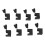 Snap fastener set for convertible top hinge cover - fits E93 335i 1
