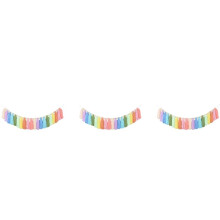 3pz 37 Pollici Pastello Arcobaleno Nappa Ghirlanda Con Perline di Legno Colorato Arazzo per la Parete Della Camera Da Letto Aula Scuola Materna