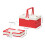 (red) Foldable Camping Storage Box - Durable PP Plastic 2
