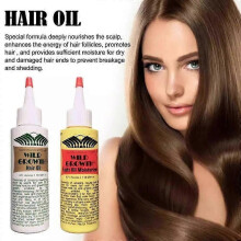 (Yellow) Original Wild Growth Hair Oil Natural Wild Growth Oil Accelerate Hair Growth 4oz