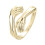 Women's Adjustable Open Ring Gold or Silver 3