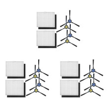 6X Reserveonderdelen Die Compatibel Zijn met voor V8S X750 X785 V80 Robotstofzuiger Reserveonderdelen, Hepa-Filters, Zijborstel