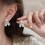 Bohemian Crystal Bow Drop Earrings Silver Blue CZ Pearl 5