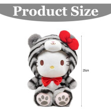 Hello Kitty Plush Toy 25cm Soft Stuffed Animal Pillow Doll Birthday Party Gift for Girls Boys Kids Fans