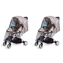 2X Kinderwagen Regenschutz Universal, Baby Travel Wetterschutz, Winddicht Wasserdicht, Vor Schnee SchüTzen