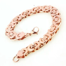 Byzantine Stainless Steel Bracelet Rose Gold 8mm 26.5cm