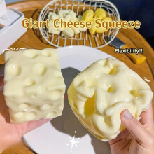 (Matches the image) Handmade Coconut Oil Cheese Moldable Squishy Blind Box Non-Rebound Pinch Stress Relief Fidget Toy Decompression Plastic Ball