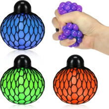 (Matches the image) Stress Relief Grape Ball Hand Trainer Squishy Toy for Kids Adults, Pinata Gift Bag Filler Classroom Prize Party Favor