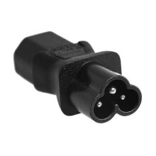 IEC 320 C13 Female to C6 Male AC Power Adapter Converter - Cloverleaf Plug