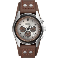 FOSSIL Coachman Watch for Men, Quartz Chronograph Movement with Leather Strap