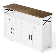 Rustic Sideboard Cabinet With Drawers Storage Buffet Unit For Dining Room