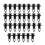 Car fastener clips for Toyota 30Pcs black plastic push-type 1