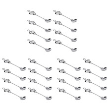24Pcs Cute Music Theme Tea Stirring Spoon Coffee Spoon Stainless Steel Note Shape Small Ice Cream Dessert Scoop