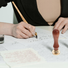 1Vintage Koperen Lakzegel Stempel Met Handvat Voor Enveloppen