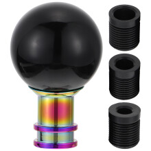 1Set Auto Versnellingspook Knop Met Zwart Acryl En Roestvrij Staal