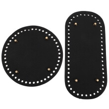 2St Zwarte PU Tasbodem Voor DIY Tassen Met Stevige En