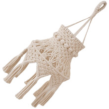 1X Duurzame Macramé Lampenkap Voor Plafondlamp Beige