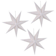 3St Wit 3D Papieren Ster Lampenkap Hanglamp Voor Kerst