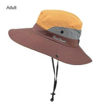 Women's large brim leak-proof ponytail quick-drying fisherman hat outdoor casual hat female sun hat N