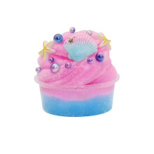 (Matches the image) Dual Tone Ocean Shell Silk Mud Slime with Shells and Pearls Accessories, Stress Relief Boredom Buster DIY Clay