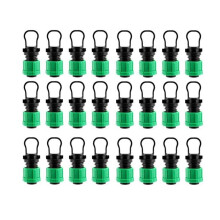 24Pcs Drip Irrigation Tubing End Cap Plug 1/2 Inch Universal End Cap Fitting, for with 16mm Drip Tape Tubing Sprinkler