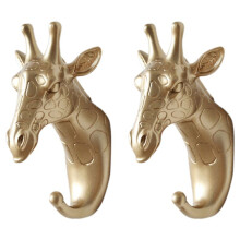 2X Wall Mounted Hooks Animal  Rack Coat Caps Wall Hanger Horse Elephant Hooks Decorative Decor D