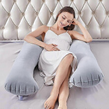 (Gray) Cotton Pillowcase For U-shaped Maternitys Pillow Washable Comfy Pillow Cover For Side Sleeper Pillow