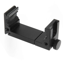 Mobile Phone Tripod Mount Clip Adjustable Phone Clamp with Cold Shoe for Fill Light