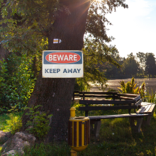 2St Buiten Waarschuwingsbord Rond Ijzer Bord