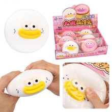 (Matches the image) Jumbo Squishy Stress Relief Toy Funny Mantou Bun TPR Squeeze Toy Soft Slow Rising Fidget Toy for Kids Adults Random 1 Piece