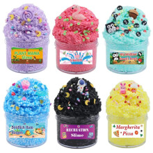 (Matches the image) Toys Slime Fluffy Kit for Kids - Foam DIY Plasticine Colored Clay Crystal Children's Decompression Bull Head Glue Multicolor Pack