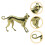 Kleine Messing Hond Ornament Tafelstuk 10