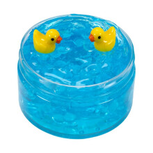 (Matches the image) Holiday Crystal Slime Kit, 120ml Clear Beads Slime with Duck Charms, Stretchy Non-Sticky Design, Festive Stress Relief Gift