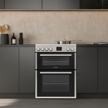 Teknix TKED64X 60cm Ceramic Double Oven Electric Cooker Stainless Steel