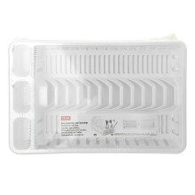 Tatay Dish Drying Rack with Tray BPAFree PP Dish Drying Rack with Compartme