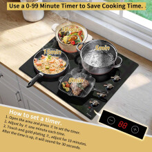 Ceramic Hob 4 zones with Knob Electric Hobs 4 Burners 60cm Built in Electri