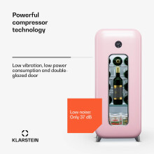 Klarstein FreeStanding Drinks Fridge Single Zone Wine Cooler IndoorOutdoor