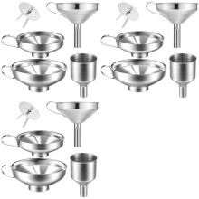 12 Pack Stainless Steel Kitchen Funnel is Suitable for Glass Bottle Seasoning Jar for Transferring Liquid